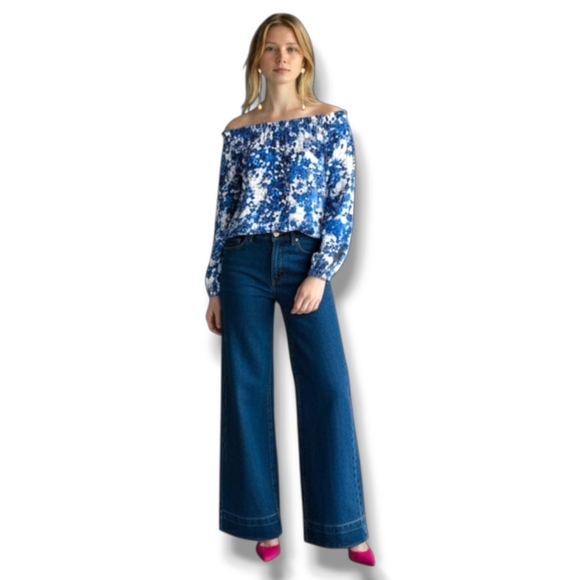 Vince Camuto Floral Blouse With Sleeve Detail- Size XL- EUC $98 Retail - Picture 9 of 9